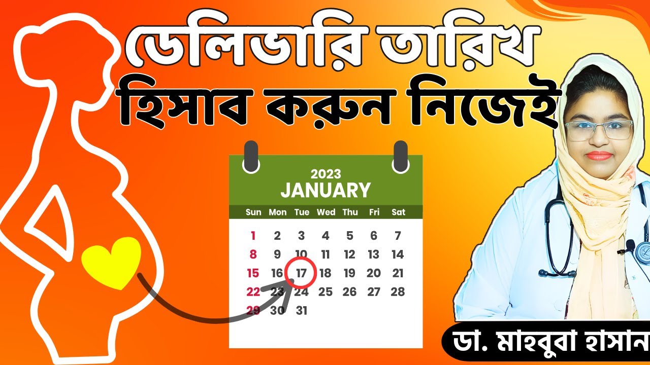 বাচ্চা প্রসবের সম্ভাব্য তারিখ। ডেলিভারি তারিখ নির্ণয়। Pregnancy calculator.