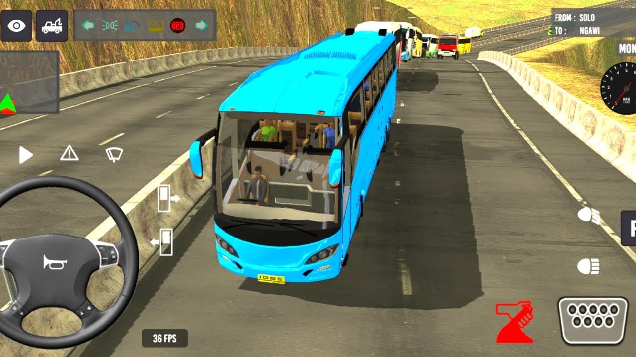 Euro Bus Driving Game Public Transportation 2024 Indonesia Bus Simulator New Android Gameplay part50