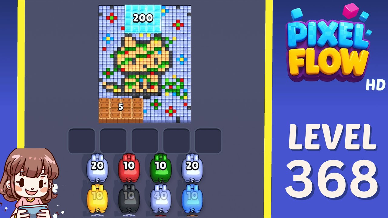 Pixel Flow Level 368 Solution Walkthrough - YouTube