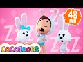 Coelhinhos dormindo 🐇😴 e mais músicas infantis em português de Lea e Pop | Cocotoons Brasil