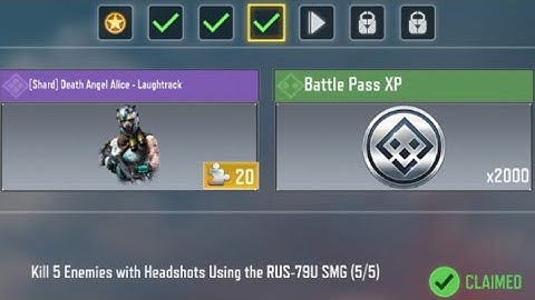 Call Of Duty Mobile Kill 5 Enemies with Headshots Using the RUS-79U SMG Task Complete