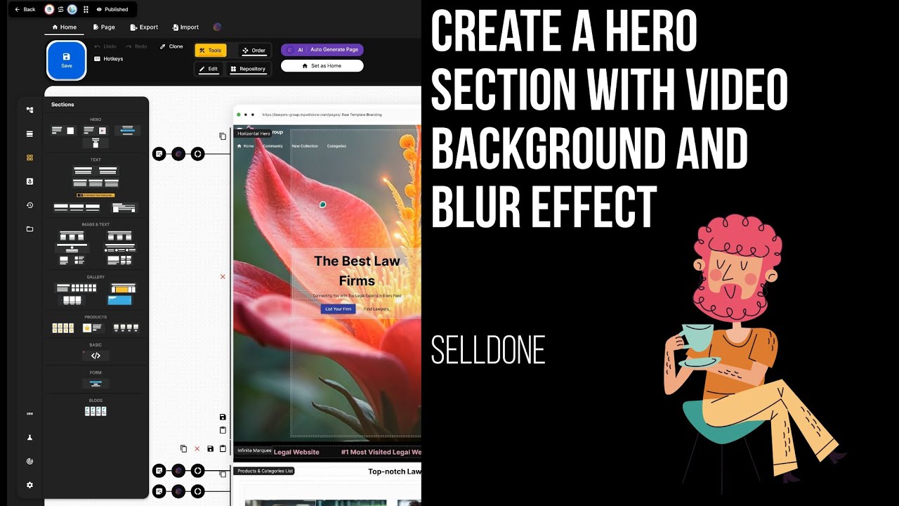 Create a Hero Section with Video Background and Blur Effect🪄 - YouTube