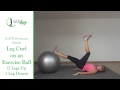 Golf strength exercise  leg curl on an exercise ball 2 legs up 1 leg down