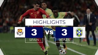 Spain vs Brazil 3-3 | All Goals and Highlights | International Friendly Match | 2024