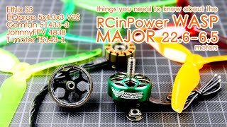 More than 1700g of THRUST from the RCinPower WASP MAJOR 22.6-6.5 1860KV freestyle FPV motors on 6S