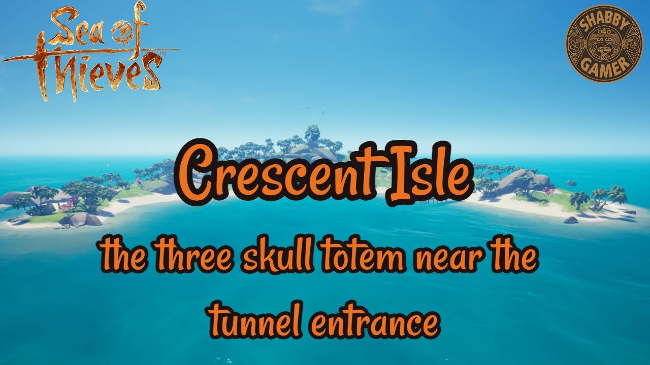 Three Skull Totem Near The Tunnel Entrance - Crescent Isle - Sea Of Thieves Riddle Solution