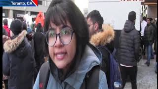 Hundreds rally at Toronto’s Old City Hall in support of Iraqi protesters