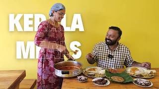 കടുംപിടി വീട്ടിൽ ചെമ്പല്ലിയും മീൻ പീരയും | Homely Kerala Meals in Kadumpidi - Kochi to Munnar route