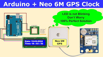 Arduino Nano Neo 6M GPS Clock LCD | GPS Clock with Arduino Nano | I2C LCD Interface with Neo 6M GPS