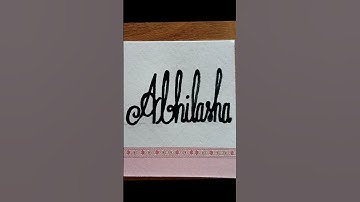 Abhilasha beautiful name write in cursive writing #handwriting#calligraphy#art#shorts#clips#feeds