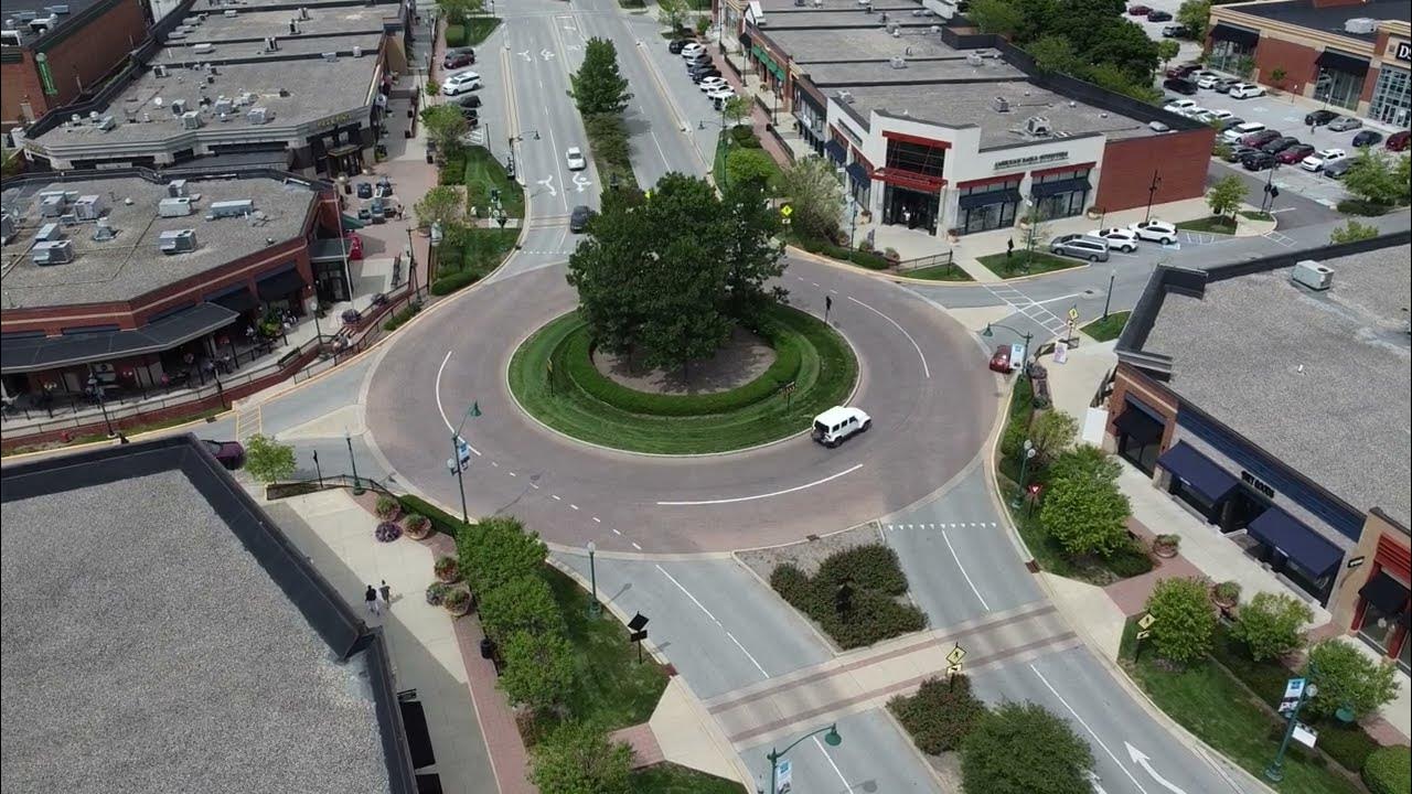 Aerial View of Carmel, Indiana the roundabout capital of the world 8