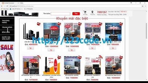 Báo cáo kèm source code website bán hàng điện tử php thuần