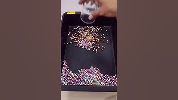 Colourful Pearls Drop From Different Glasses. #shorts #asmr #pearls #satisfying #oddlysatisfying