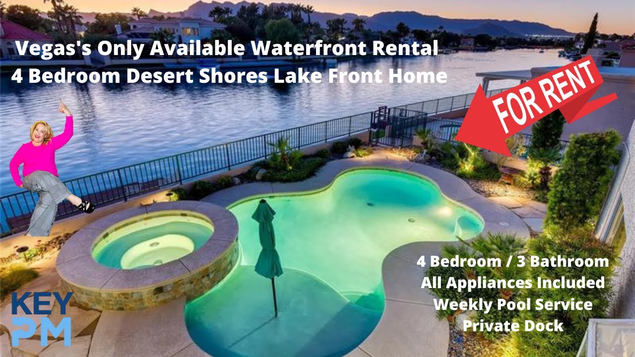 Vegas's Only Available Waterfront Rental 4 Bedroom Desert Shores Lake