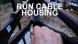 How To ⚙️ Run rear brake and dropper cable housing through frame