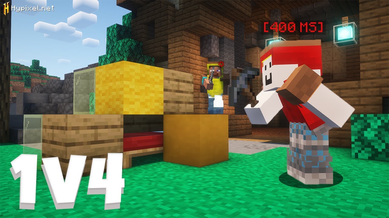 Clutching 1v4 With 400 Ms (Hypixel Replay)