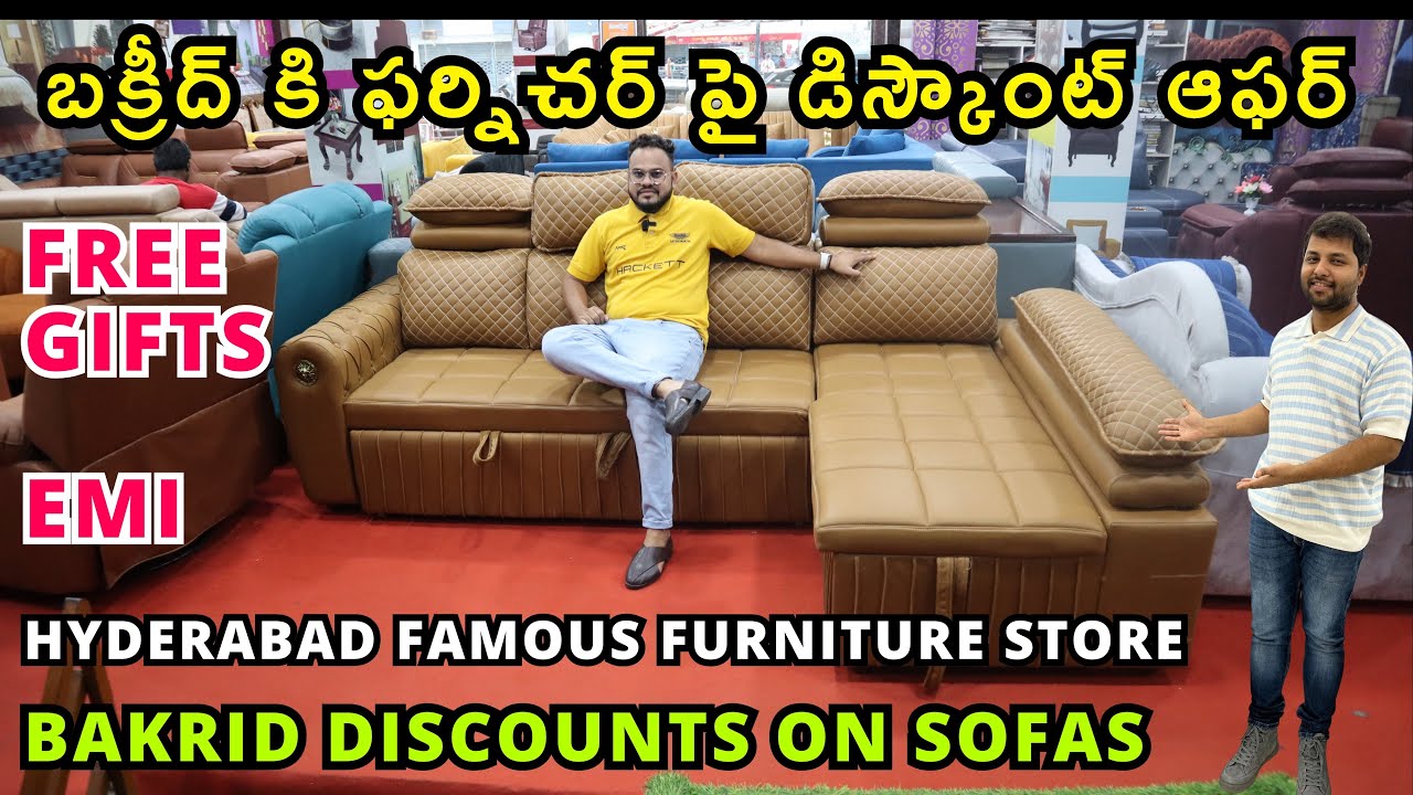 Bakrid Discount Offers on Luxury Sofas, Cots at Famous Furniture Store