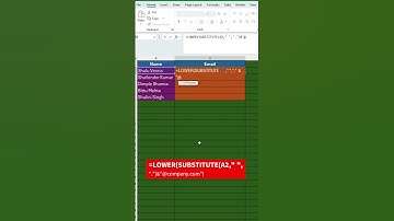 Convert Names to Email Addresses Automatically in Excel ✨ | Excel Formula Hack