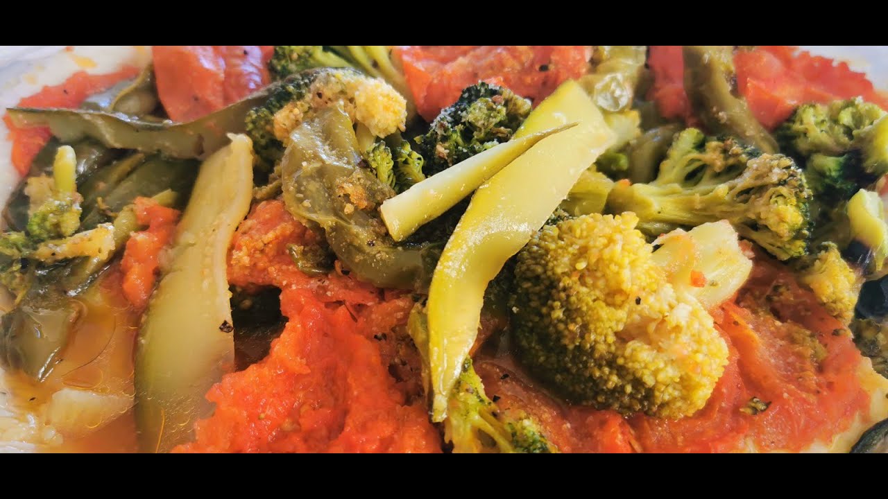 Papillote de verduras al microondas