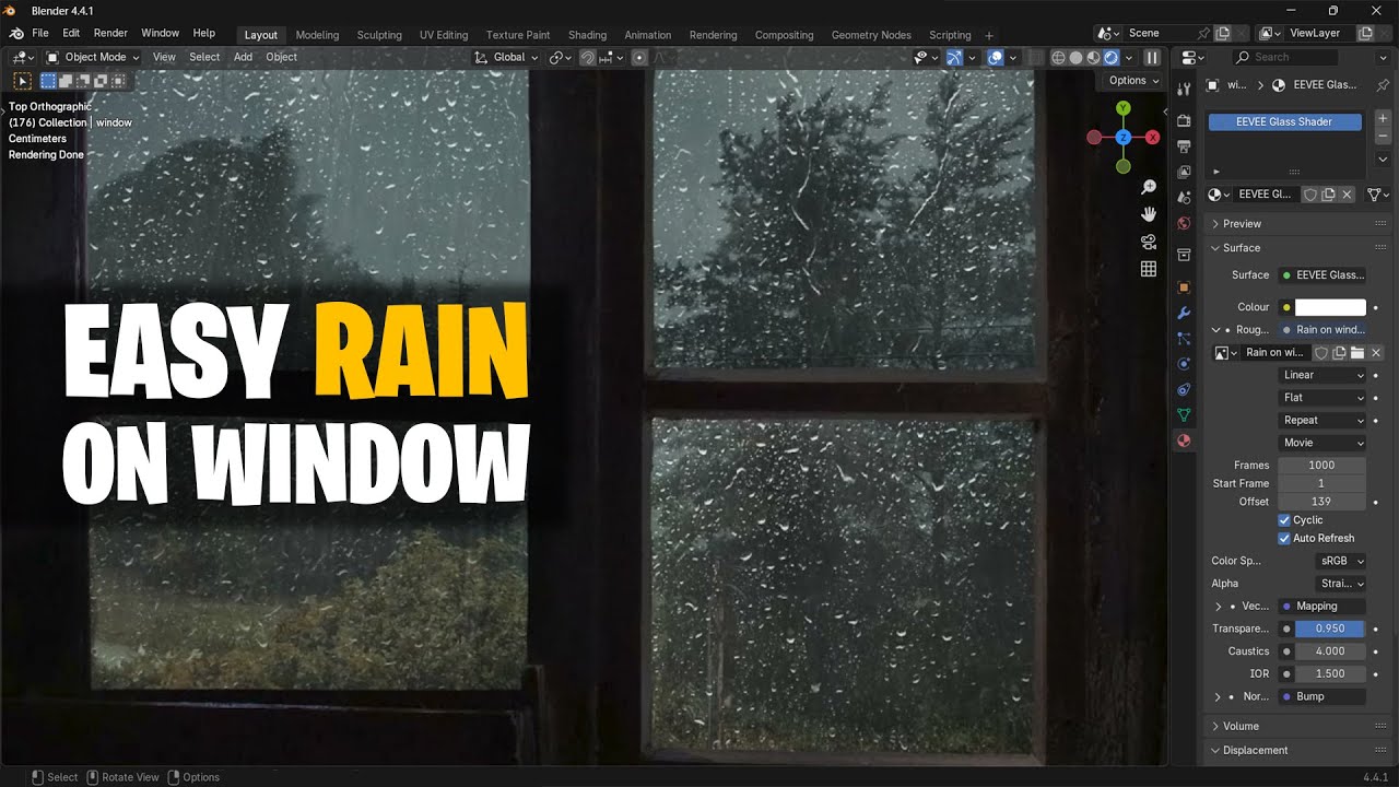 Fake Rain and Water Droplets | Blender 3D Tutorial - YouTube