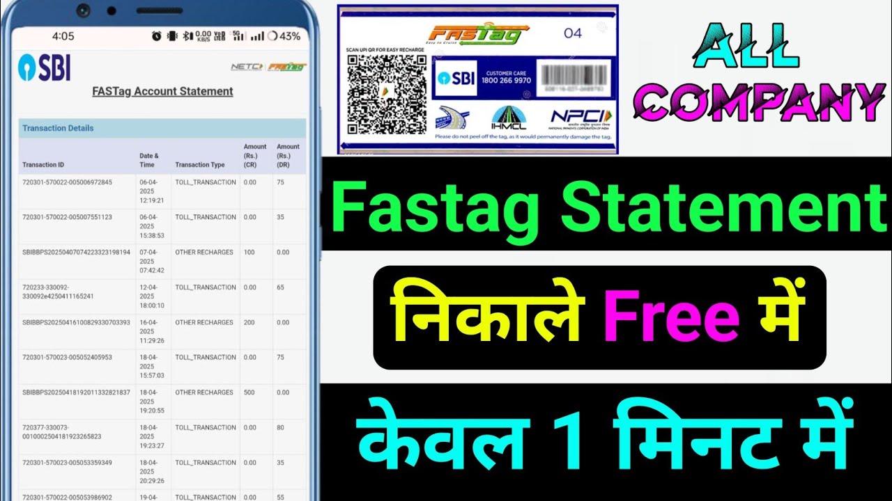 Fastag Statement Examples Sbi Fastag Ka Statement Kaise Nikale | Fastag Details Kaise Nikale ...