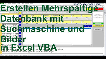 Erstellen ein Programm Mehrspaltige Datenbank mit Suchmaschine und Bilder in Excel VBA   xxx