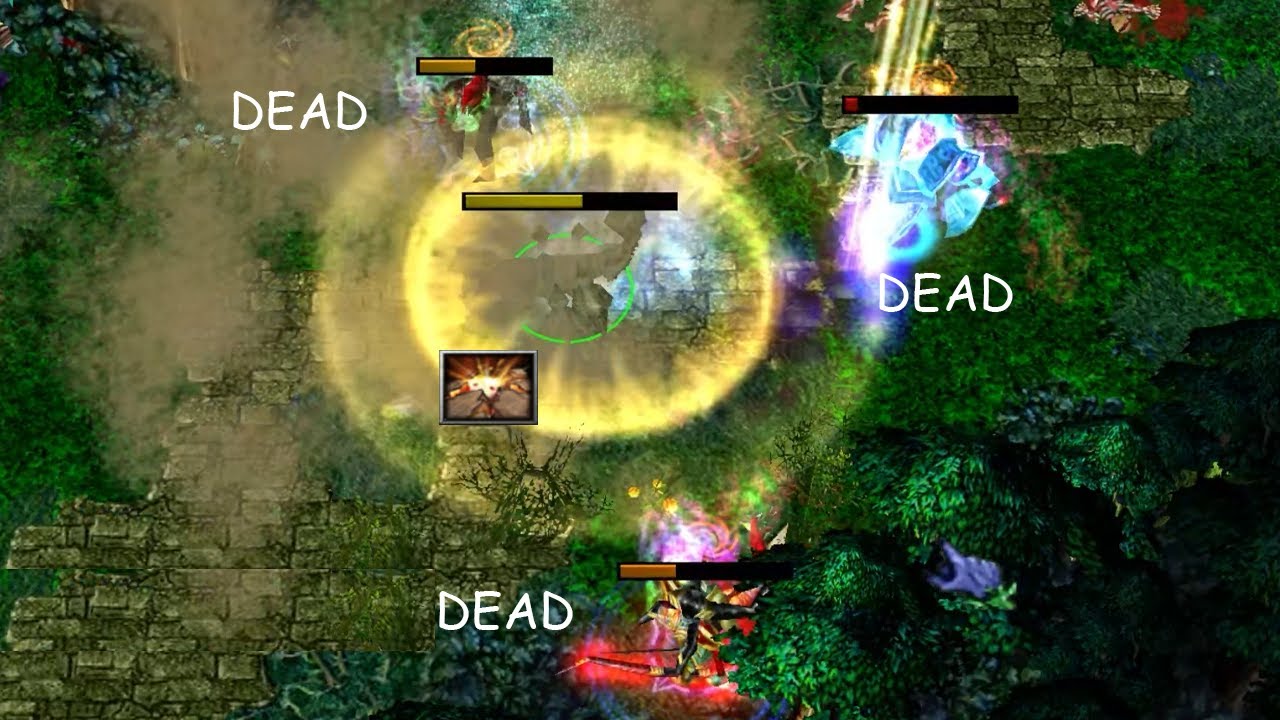 DOTA SAND KING EPICENTER 3600 AOE DAMAGE KILLING ALL!!!