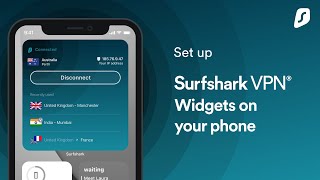 Set-up Surfshark VPN widget on your Android or iPhone/iPad screenshot 1