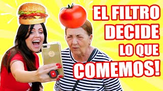 COMIENDO lo que DECIDE el FILTRO de INSTAGRAM por 24 Horas con mi Mamá!  Sandra Cires Art