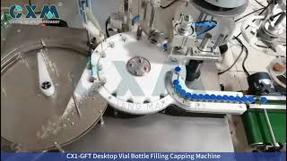 Increase Productivity with Compact Equipment CX1 GFT Desktop Vial Bottle Filling Capping Machine