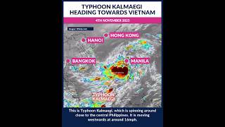 Typhoon Kalmaegi heading towards Vietnam
