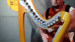 Brandon playing the laser harp