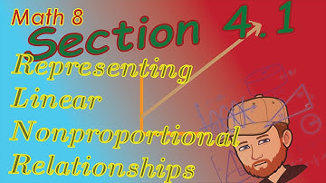 Section 4.1 - Representing Linear Nonproportional Relationships