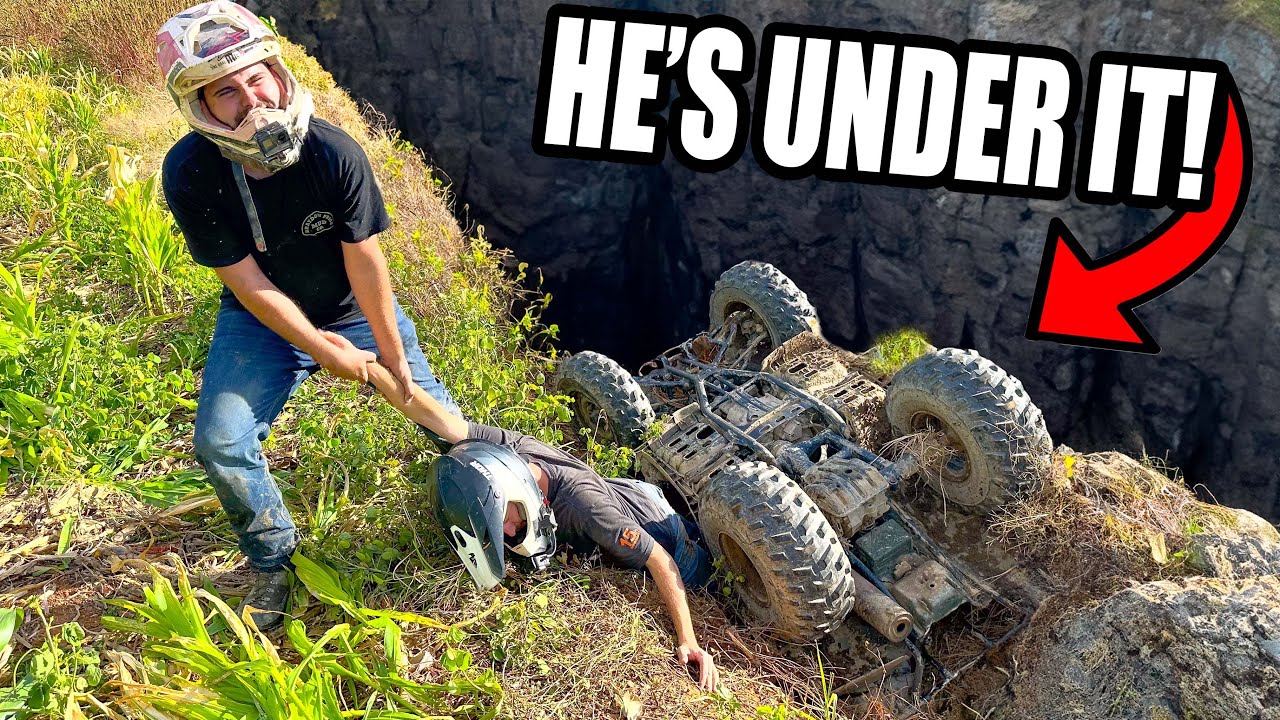 He CRASHED My FOUR-WHEELER! *SENDING OFF CLIFF*