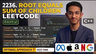 LeetCode 2236 - Root Equals Sum of Children | C++ Solution Explained 🔥