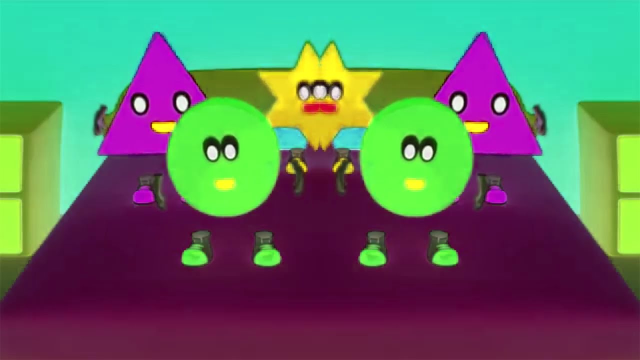 Five Little Shapes Jumping On The Bed Intro Logo Effects