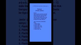 YH Indonesian Language and Literature || Pantun (Old Poetry)