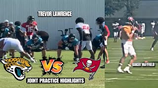 Jaguars vs Bucs Joint Practice DAY 1 HIGHLIGHTS: Baker Mayfield, Trevor Lawrence, BTJ  + More