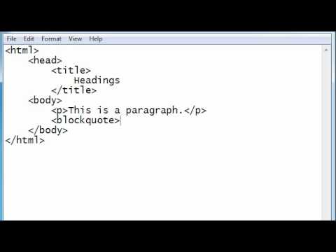 HTML 3: Paragraphs and other