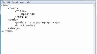 HTML 3: Paragraphs and other