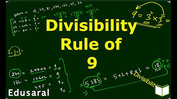 Divisibility Rule of 9 Easy Tricks 2018 | Playing with Numbers | Ch-3.4i - 6th Std NCERT | Edusaral