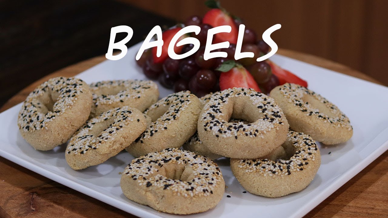 BAGELS CON TRES INGREDIENTES MUY SALUDABLE