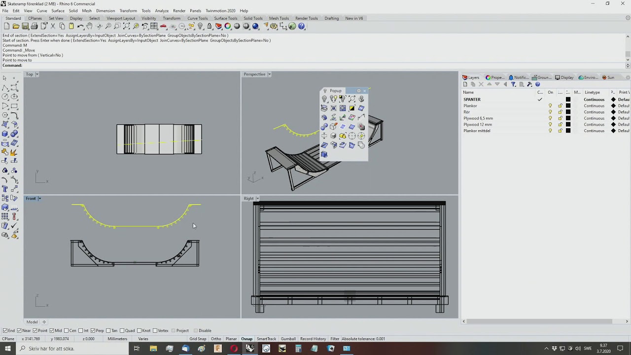 Rhinoceros 6 pop up toolbar del 1 - YouTube