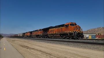 H3 Dash 9 on BNSF Empty Grain Train at Summit