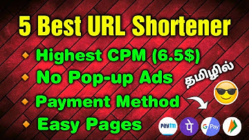 Top 5 Best URL Shortener Tamil | Highest Paying URL Shortener tamil | best Link Shortener tamil