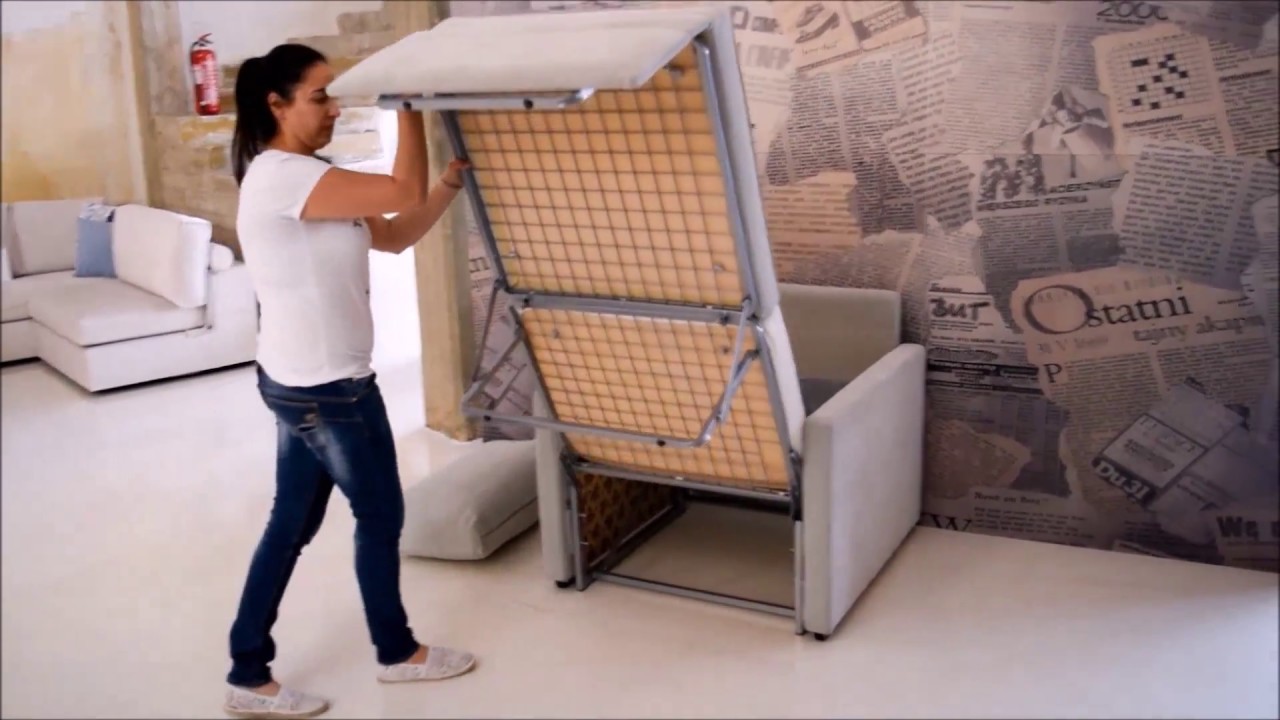 Πολυθρόνα κρεβάτι Λεονάρντο, πτυσσόμενη πολυθρόνα - YouTube