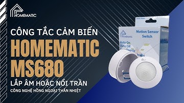 Công tắc cảm biến PIR thân nhiệt hồng ngoại Homematic MS680 lắp âm hoặc nổi trần