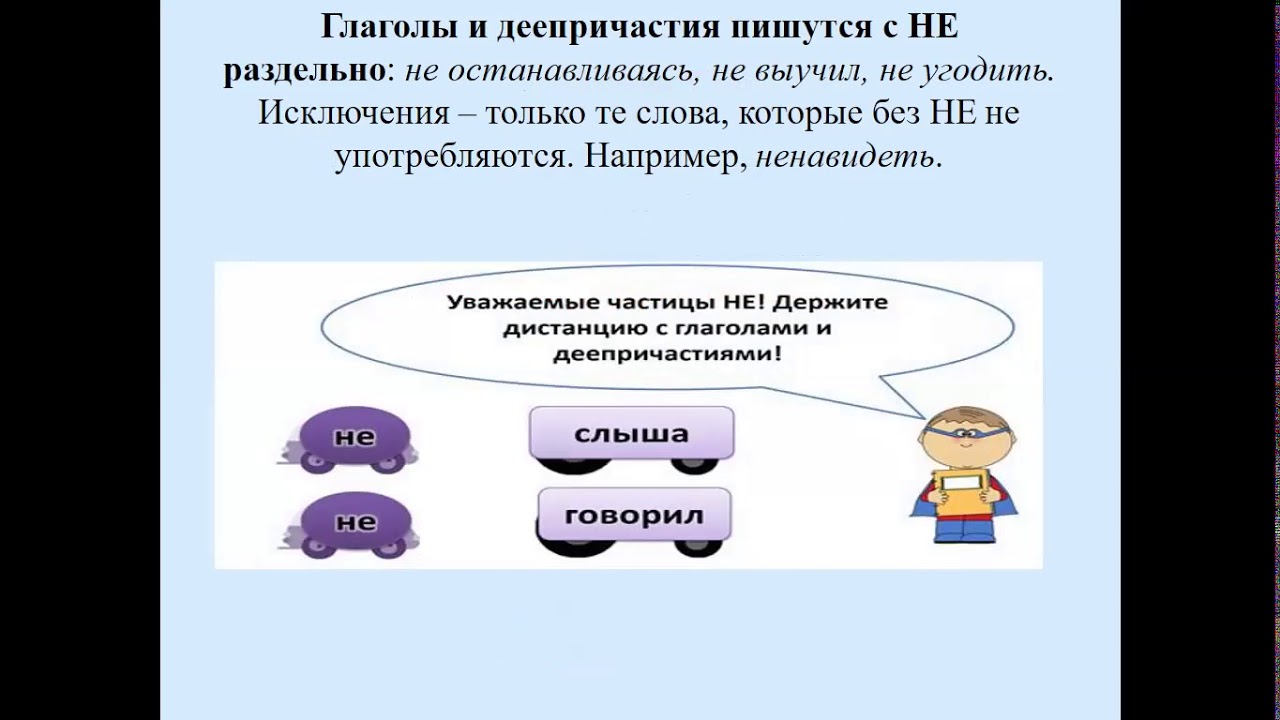 Различение на письме частицы не и приставки не презентация 7 класс