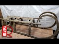 Antique wooden sled from 1940 - Restoration