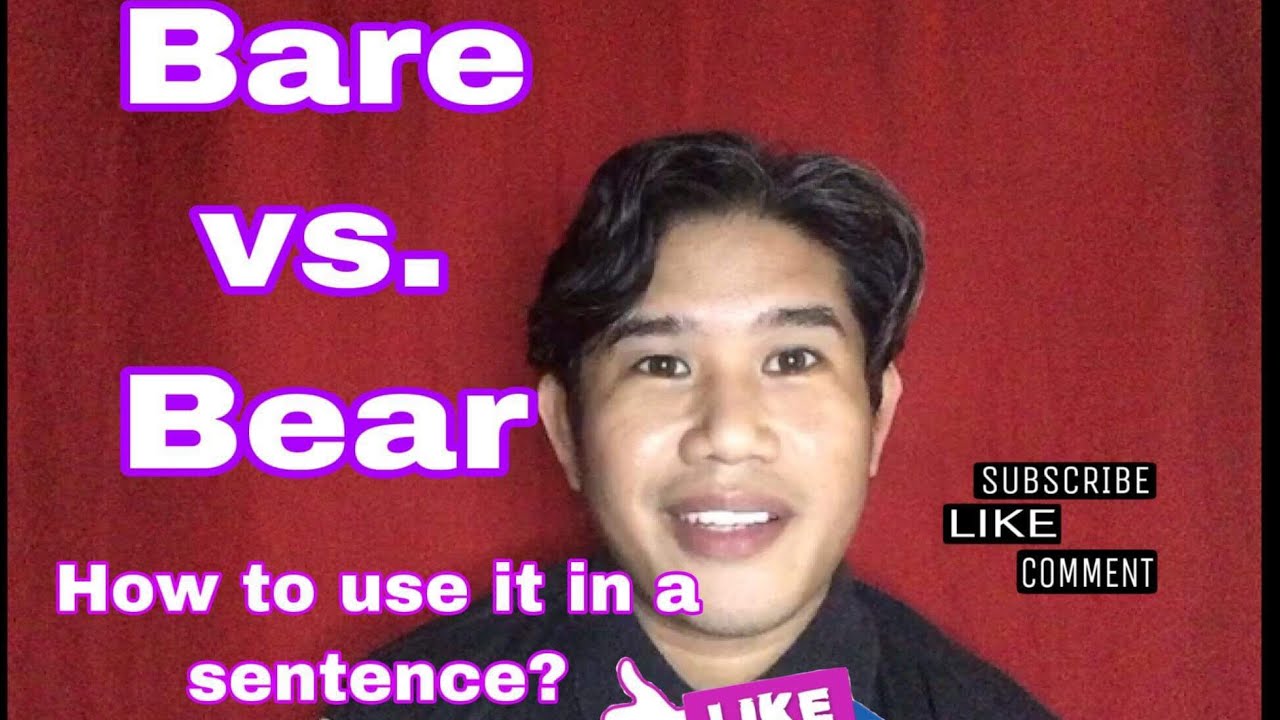 AlexSyVlog Bare vs. Bear How to use it in a sentences? YouTube